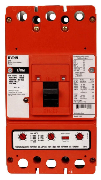 Eaton E2KM3350W Molded Case Breakers (MCCBs)