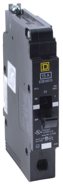 Square D EDB16015 Miniature Circuit Breakers (MCBs)