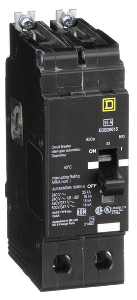 Square D EDB26015 Miniature Circuit Breakers (MCBs) Square D EDB26015 Miniature Circuit Breakers (MCBs)