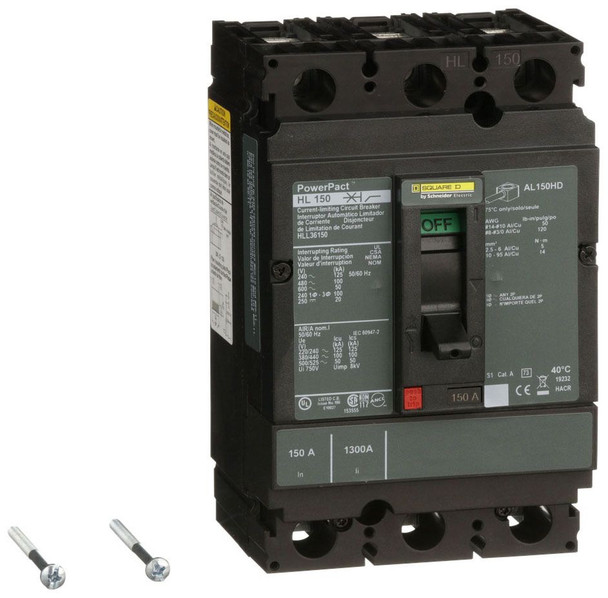 Square D HLL36150 Molded Case Breakers (MCCBs)