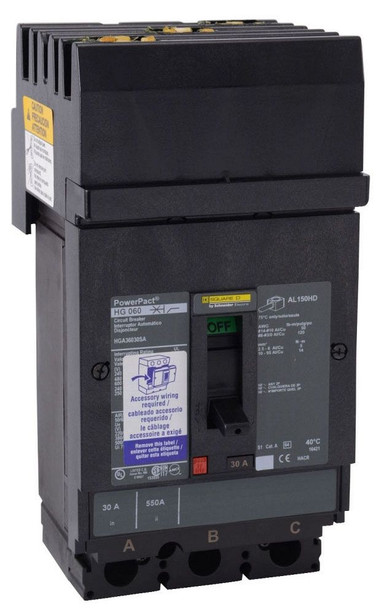 Square D HGA36035 Molded Case Breakers (MCCBs)