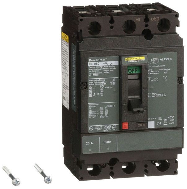 Square D HLL36020 Molded Case Breakers (MCCBs)