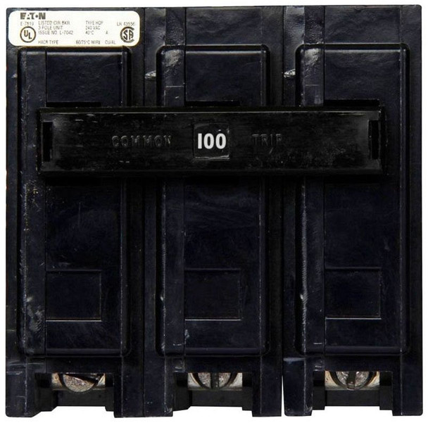 Eaton HQP3100H Thermal Magnetic 100A Circuit Breaker