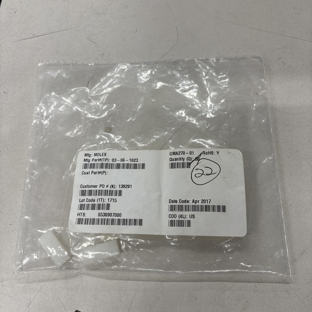 Molex 03-06-1023-LOT-10/17/2025 Plug/Connector/Adapter Accessories