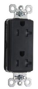 Pass & Seymour PTTR26362-BK Straight Blade Duplex Receptacle