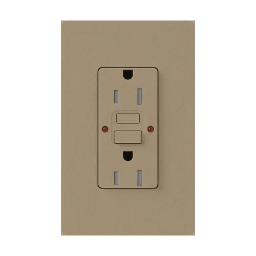 Lutron SCR-15-GFST-MS LED Indicator Light 15A Gfci Receptacle