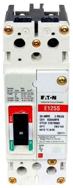 Eaton EGS2040FFB Molded Case Breakers (MCCBs)