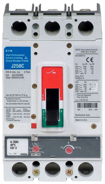 Eaton JGC3125FAG Molded Case Breakers (MCCBs)