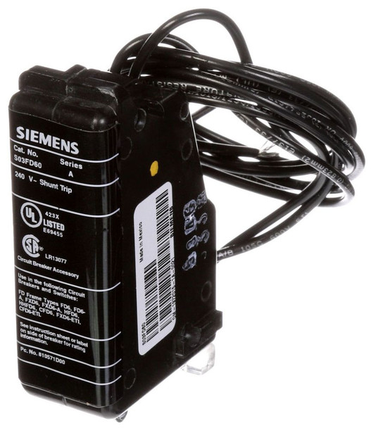 Siemens S04FD60 Circuit Breaker Accessories