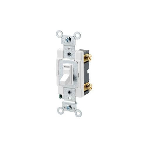 Leviton 54521-2W Framed Toggle 120/277VAC Toggle Ac Quiet Switch