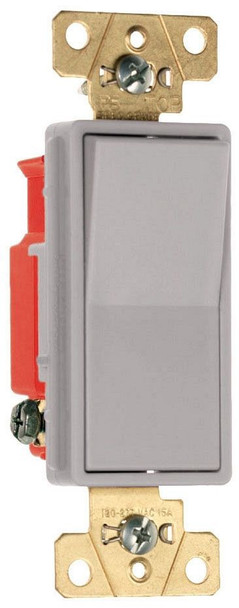 Pass & Seymour 2621-GRY Standard Rocker 120/277VAC Decorator Paddle Switch