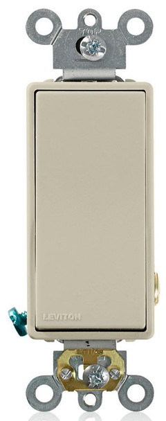 Leviton 5621-I Decora Single-Pole Rocker Switch 15A 120/277V Ivory