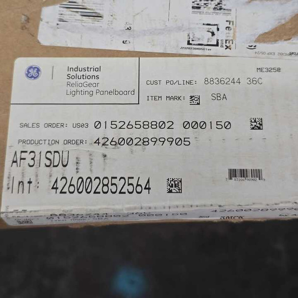 GE AF31SDU Loadcenters and Panelboards