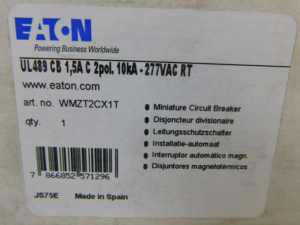 Eaton WMZT2CX1T Miniature Circuit Breakers (MCBs)