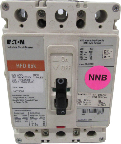 Eaton HFD3225S22 Molded Case Breakers (MCCBs)