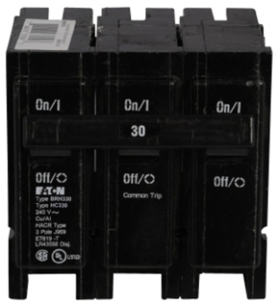 Eaton BRH330 Miniature Circuit Breakers (MCBs) BR 3P 30A 240V 50/60Hz 3Ph 1BOX