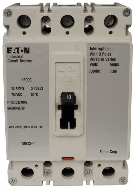 Eaton HFDDC3125L Molded Case Breakers (MCCBs) HFD 3P 125A 600V 50/60Hz 3Ph F Frame Eaton HFDDC3125L Molded Case Breakers (MCCBs) HFD 3P 125A 600V 50/60Hz 3Ph F Frame