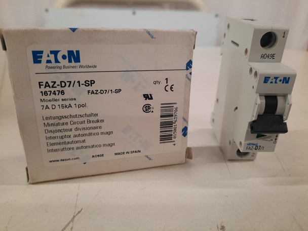 Eaton FAZ-D7/1-SP Miniature Circuit Breakers (MCBs) FAZ 1P 7A 277V 50/60Hz 1Ph