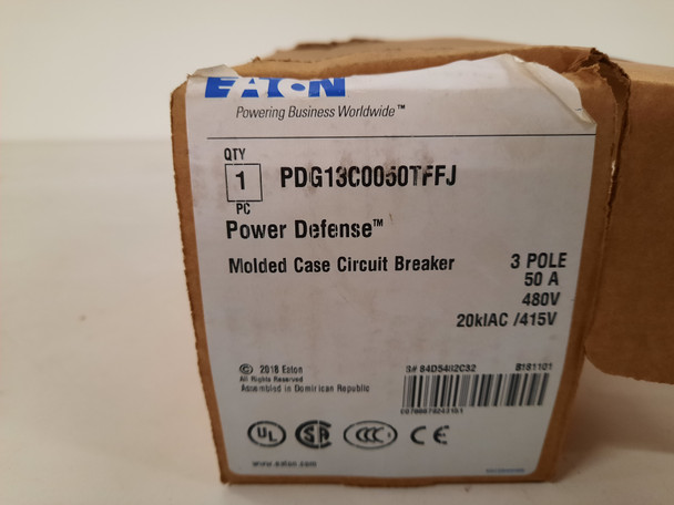 Eaton PDG13C0050TFFJ Molded Case Breakers (MCCBs)