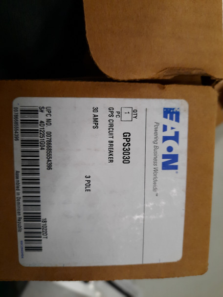 Eaton GPS3030 Molded Case Breakers (MCCBs)
