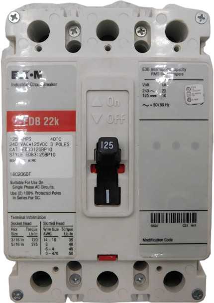 Eaton EDB3125 Molded Case Breakers (MCCBs)