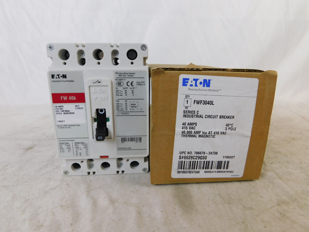 Eaton FWF3040L Molded Case Breakers (MCCBs) FWF 3P 40A 415V 50/60Hz 3Ph F Frame