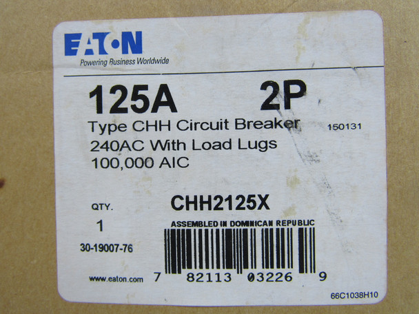 Eaton CHH2125X Molded Case Breakers (MCCBs)