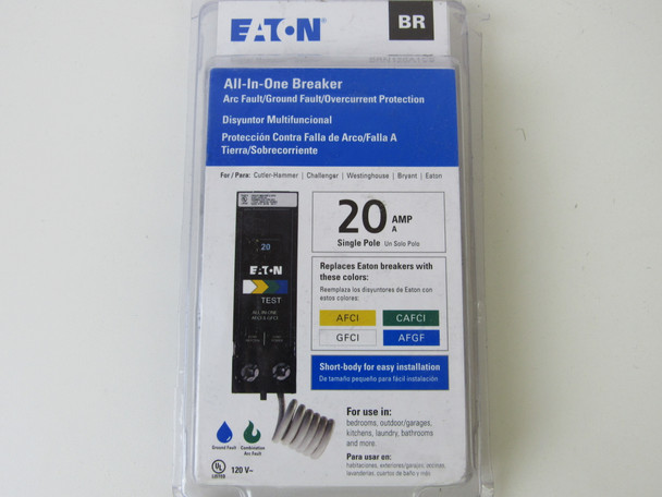 BRN120A1CS Miniature Circuit Breakers (MCBs) 1P 20A 120V 50/60Hz 1Ph
