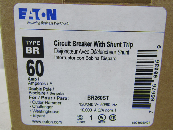 Eaton BR260ST Miniature Circuit Breakers (MCBs)