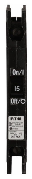 Eaton QCR1015 Miniature Circuit Breakers (MCBs) QCR 1P 15A 240V 50/60Hz 1Ph Non Fusible