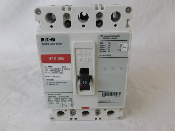 Eaton HFD3060 Molded Case Breakers (MCCBs)