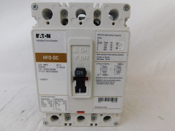Eaton HFDDC3225W Molded Case Breakers (MCCBs)