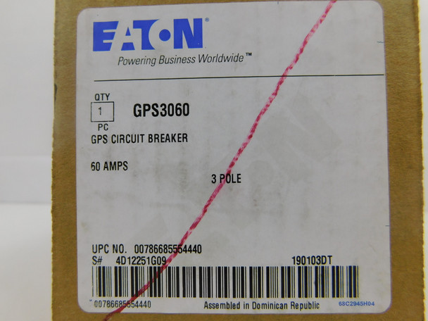 Eaton GPS3060 Molded Case Breakers (MCCBs)
