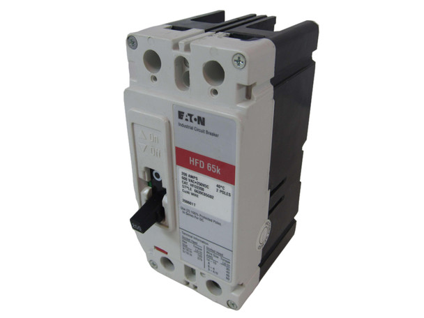 Eaton HFD2200 Molded Case Breakers (MCCBs) HFD 2P 200A 600V 50/60Hz 2Ph F Frame Thermal Magnetic Eaton HFD2200 Molded Case Breakers (MCCBs) HFD 2P 200A 600V 50/60Hz 2Ph F Frame Thermal Magnetic