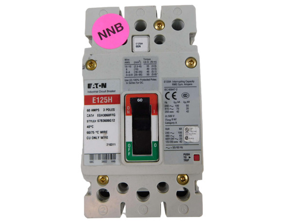 Eaton EGH3060FFG Molded Case Breakers (MCCBs)