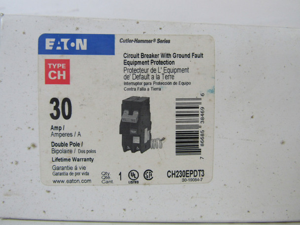 Eaton CH230EPDT3 Miniature Circuit Breakers (MCBs) CH 2P 30A 240V 50/60Hz 1Ph
