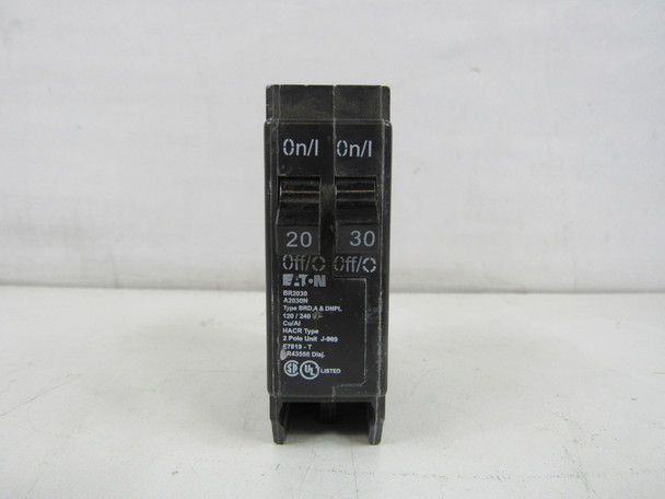 Eaton BR2030 Miniature Circuit Breakers (MCBs) 2P 20/30A EA