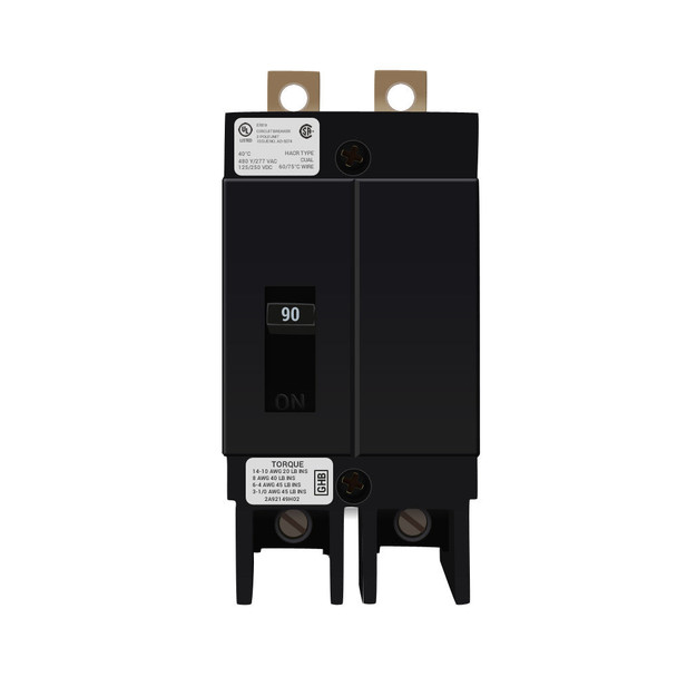 Eaton GHB2090 90A 480VAC Non-Interchangeable Trip Circuit Breaker