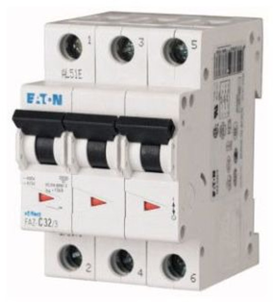 Eaton FAZ-B6/3 Miniature Circuit Breakers (MCBs) FAZ 3P 6A 120/240V 50/60Hz 1Ph EA