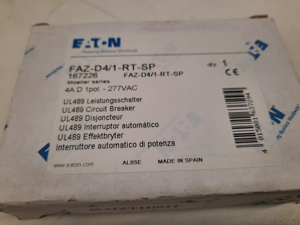 Eaton FAZ-D4/1-RT-SP Miniature Circuit Breakers (MCBs)