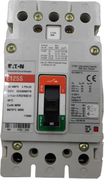 Eaton EGS3090FFB Molded Case Breakers (MCCBs)