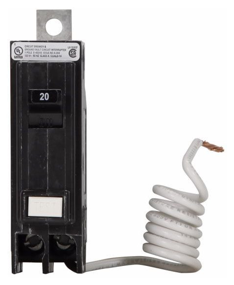 Eaton QBGFT1020 Miniature Circuit Breakers (MCBs) 1P 20A EA