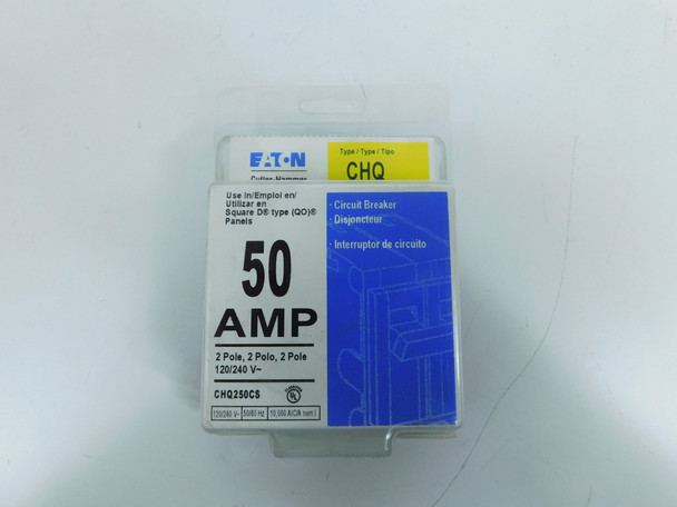 Eaton CHQ250CS Miniature Circuit Breakers (MCBs) CH 2P 50A 120/240V 50/60Hz 1Ph