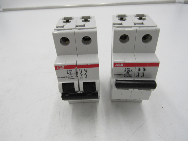 Abb S202K20A Miniature Circuit Breakers (MCBs) 2P 20A 480V