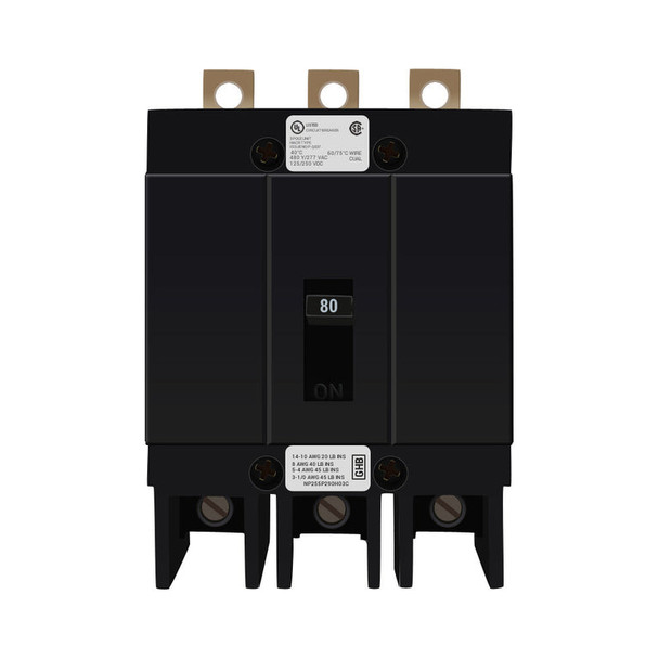 Eaton GHB3080 Molded Case Breakers (MCCBs) GHB 3P 80A 480V 50/60Hz 3Ph G Frame