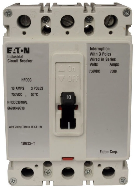 Eaton HFDDC3030L Molded Case Breakers (MCCBs) HFD 3P 30A 600V 50/60Hz 3Ph F Frame