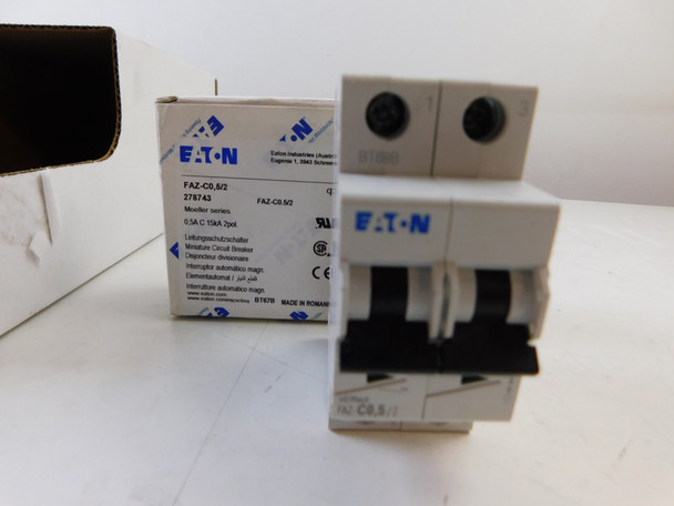 Eaton FAZ-C0.5/2 Miniature Circuit Breakers (MCBs)