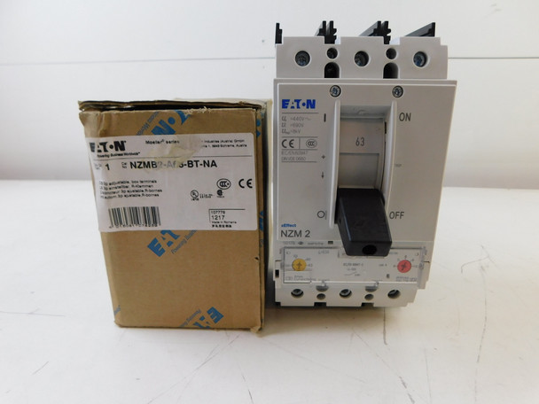Moeller NZMB2-A63-BT-NA Molded Case Breakers (MCCBs) NZMB2 3P 63A 690V 50/60Hz NZM Frame