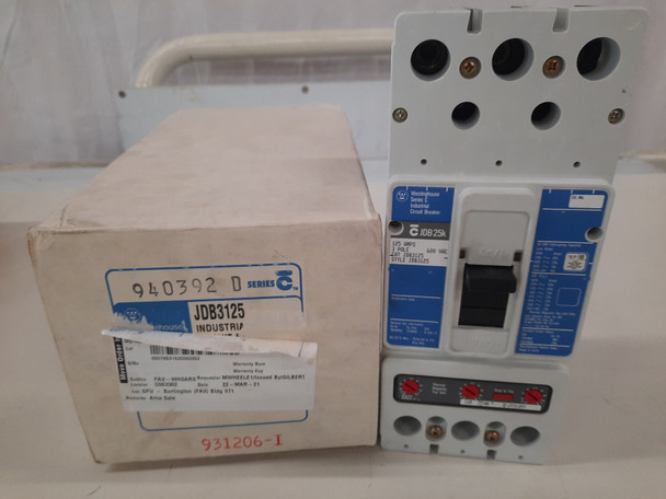 Eaton JDB3125 Molded Case Breakers (MCCBs) JDB 3P 125A 600V 50/60Hz 3Ph J Frame