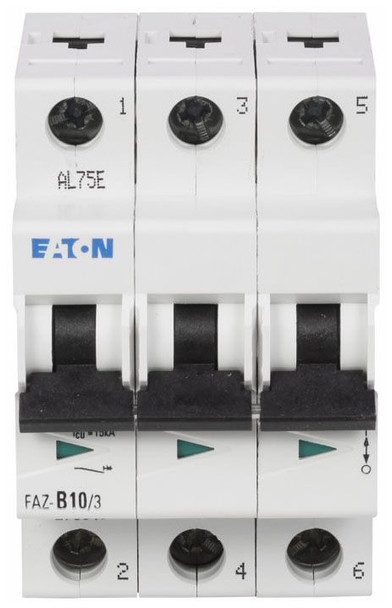 Eaton FAZ-B1/3-NA Miniature Circuit Breakers (MCBs) FAZ 3P 1A 120/240V 50/60Hz 3Ph